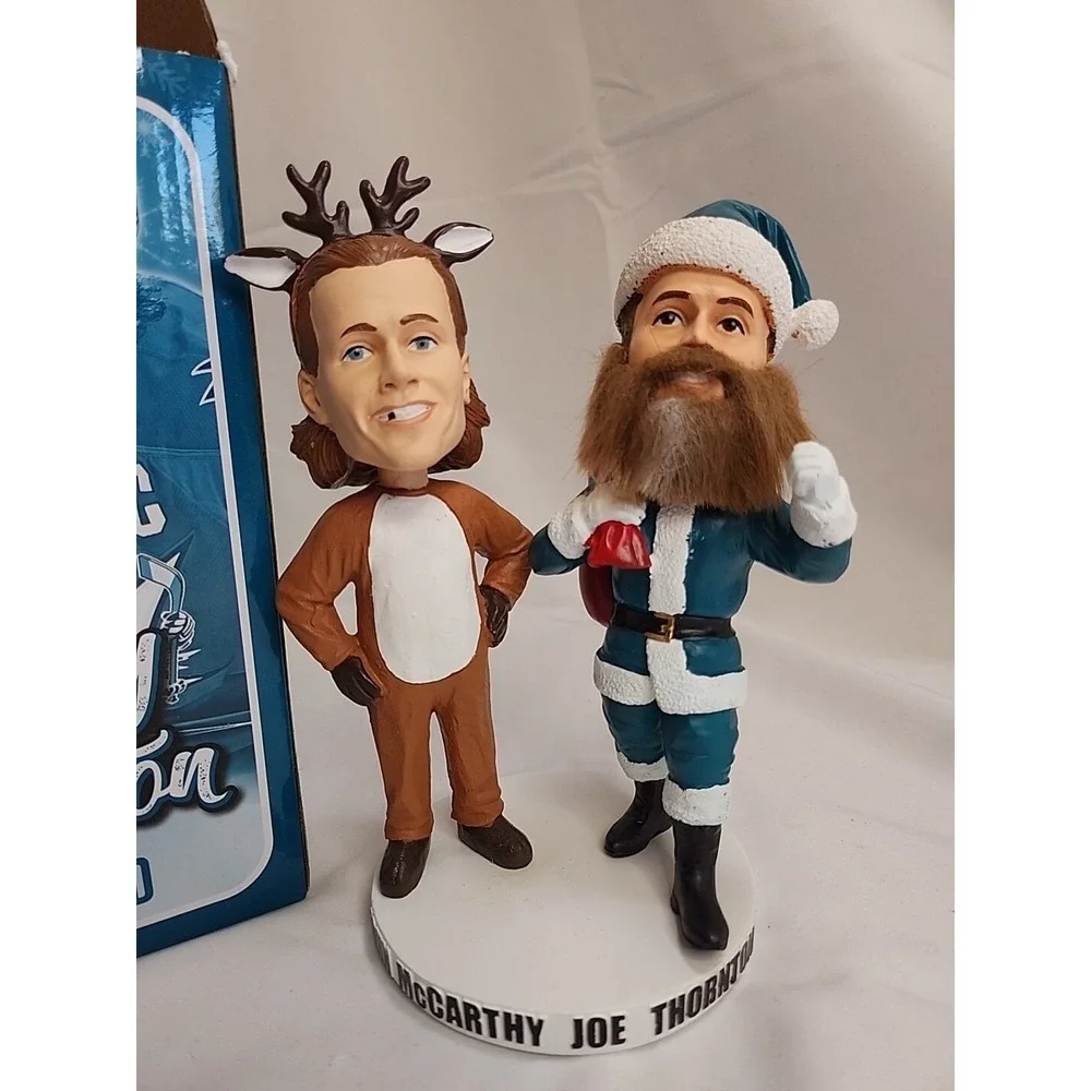 San Jose Sharks / ‎ Barracuda John McCarthy And Joe Thornton Bobblehead SGA RARE